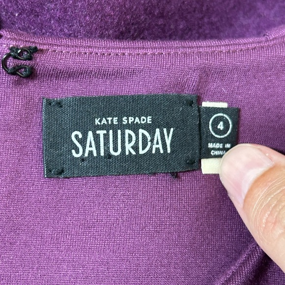 Kate Spade Saturday Long Sleeve Flared Wool Dress - Picture 3 of 5